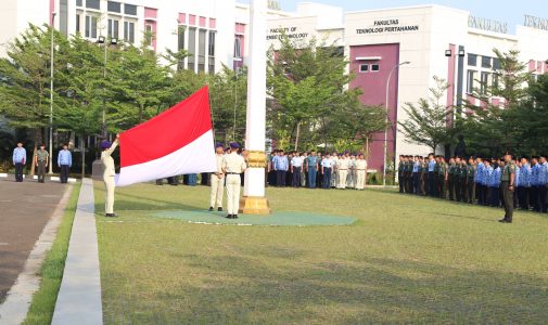 Rektor Unhan Pimpin Upacara Bulanan 17 Juli 2018