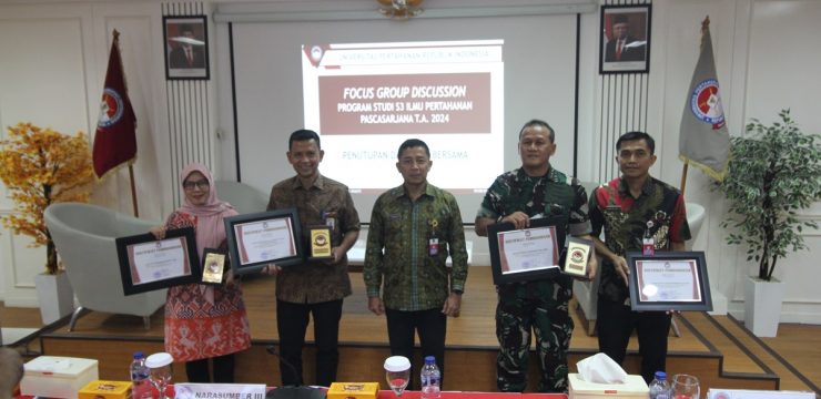 Program Studi Ilmu Pertahanan Pascasarjana Unhan RI Selenggarakan Focus Group Discussion Evaluasi dan Pengembangan Kurikulum Program Pendidikan Doktoral Ilmu Pertahanan Unhan RI.